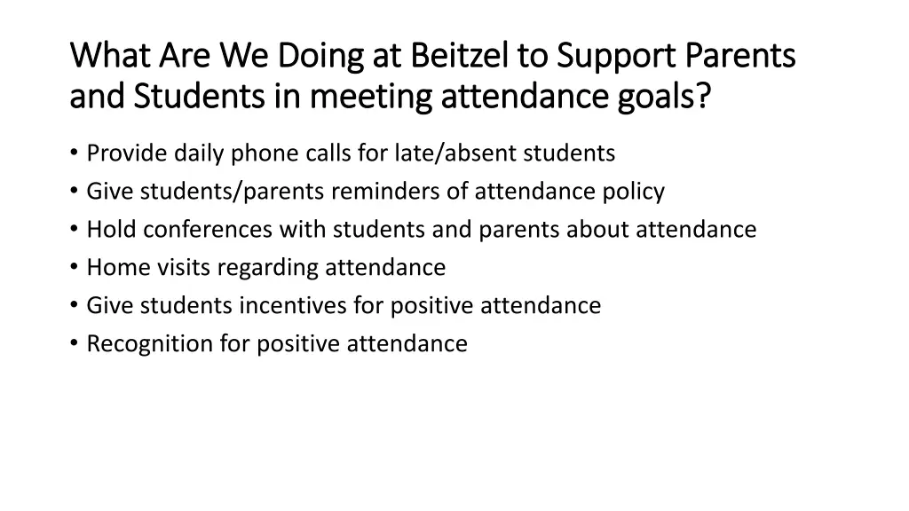 what are we doing at beitzel to support parents