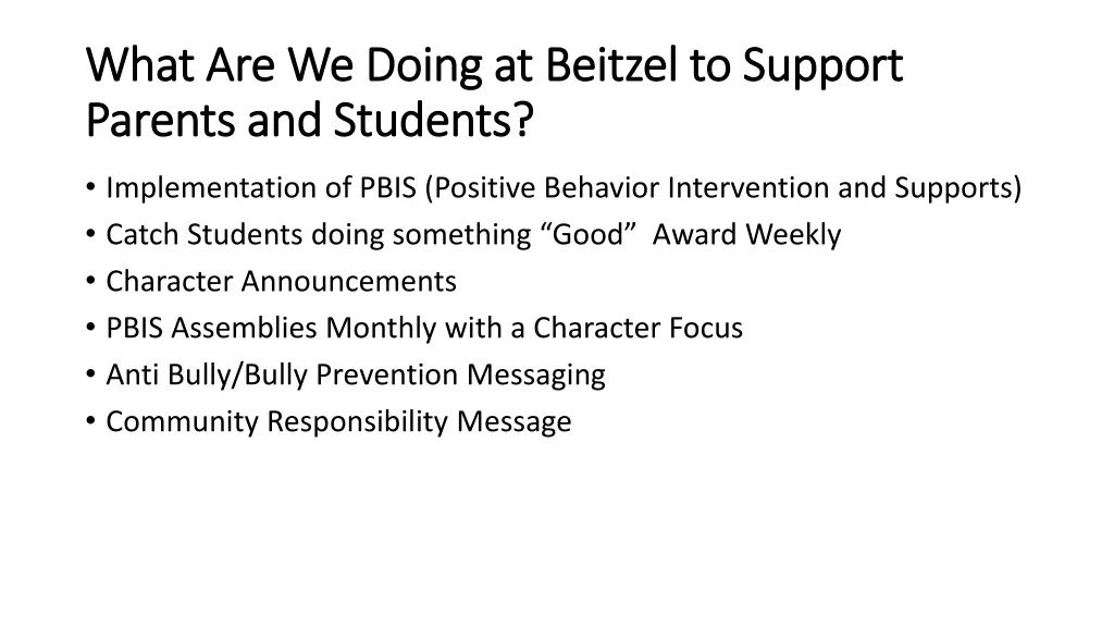 what are we doing at what are we doing at beitzel