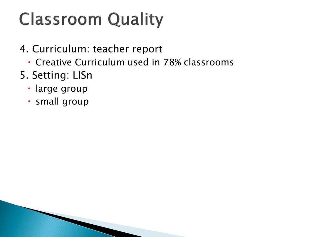 4 curriculum teacher report creative curriculum