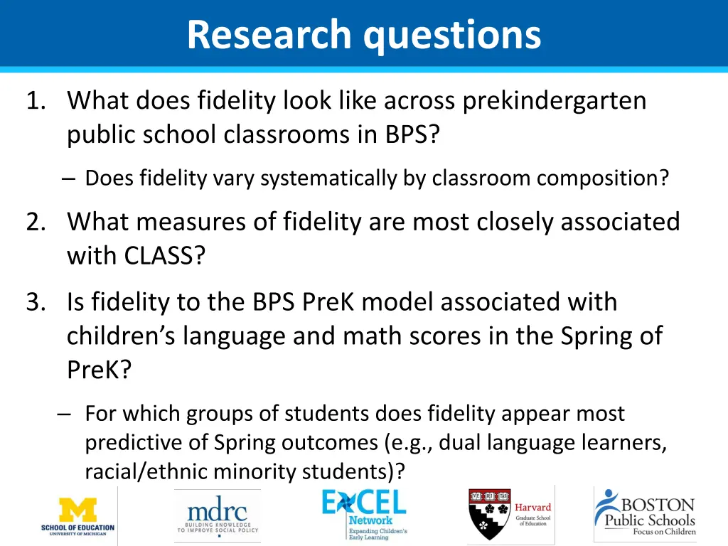 research questions