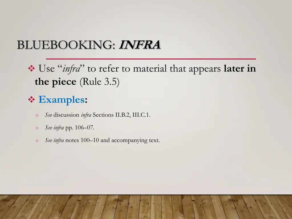 bluebooking infra