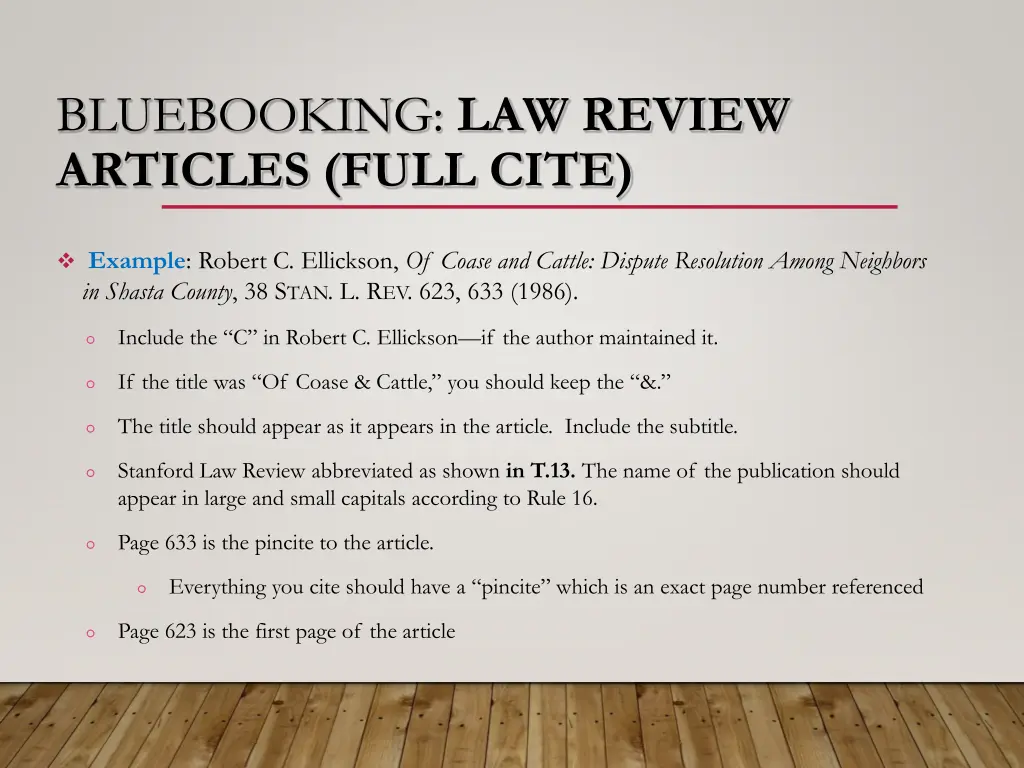 bluebooking law review articles full cite 1