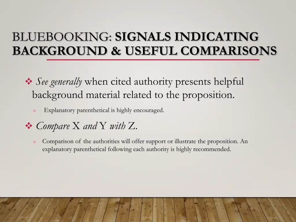 bluebooking signals indicating background useful