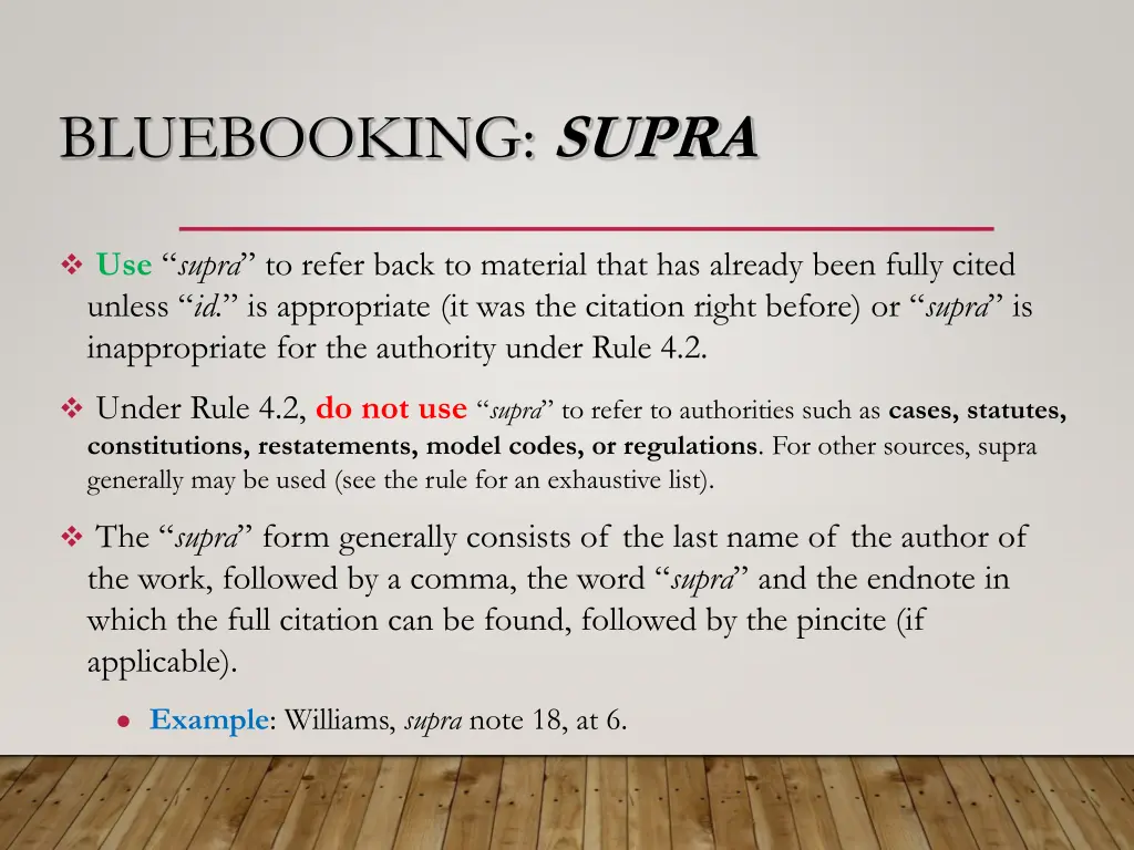 bluebooking supra