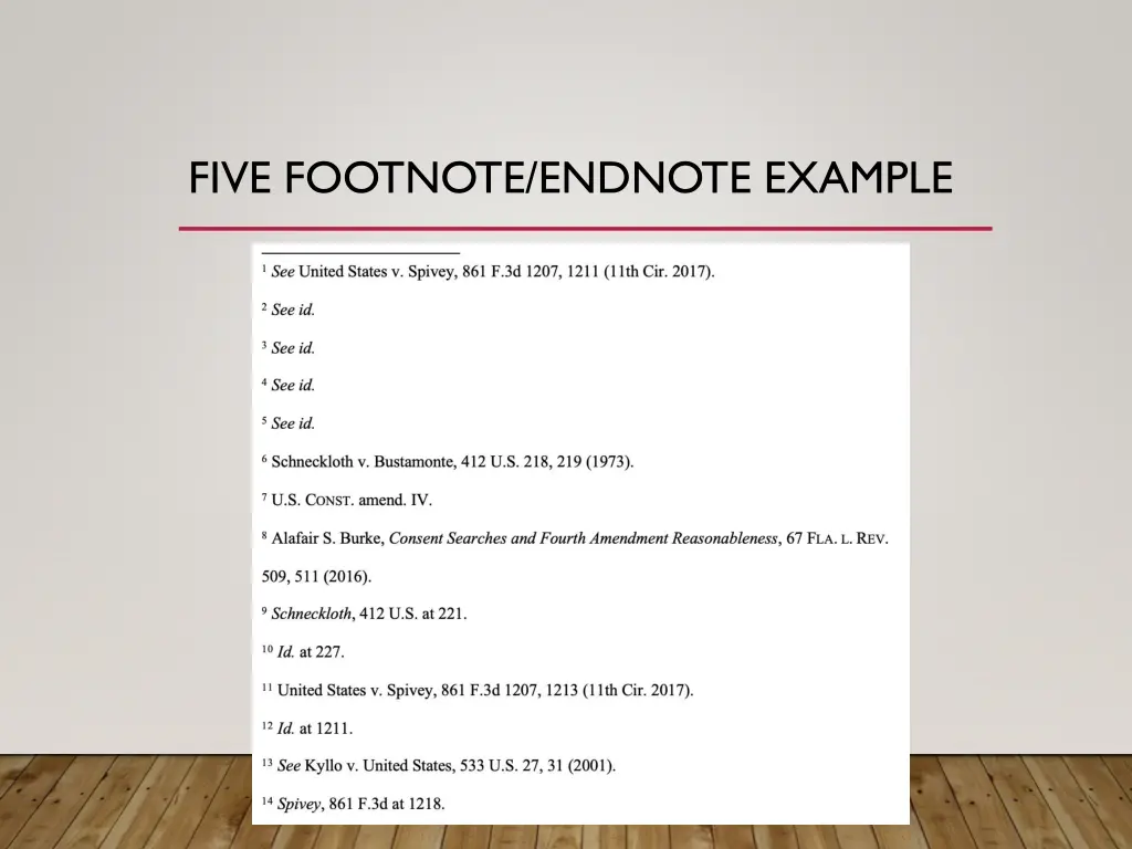 five footnote endnote example