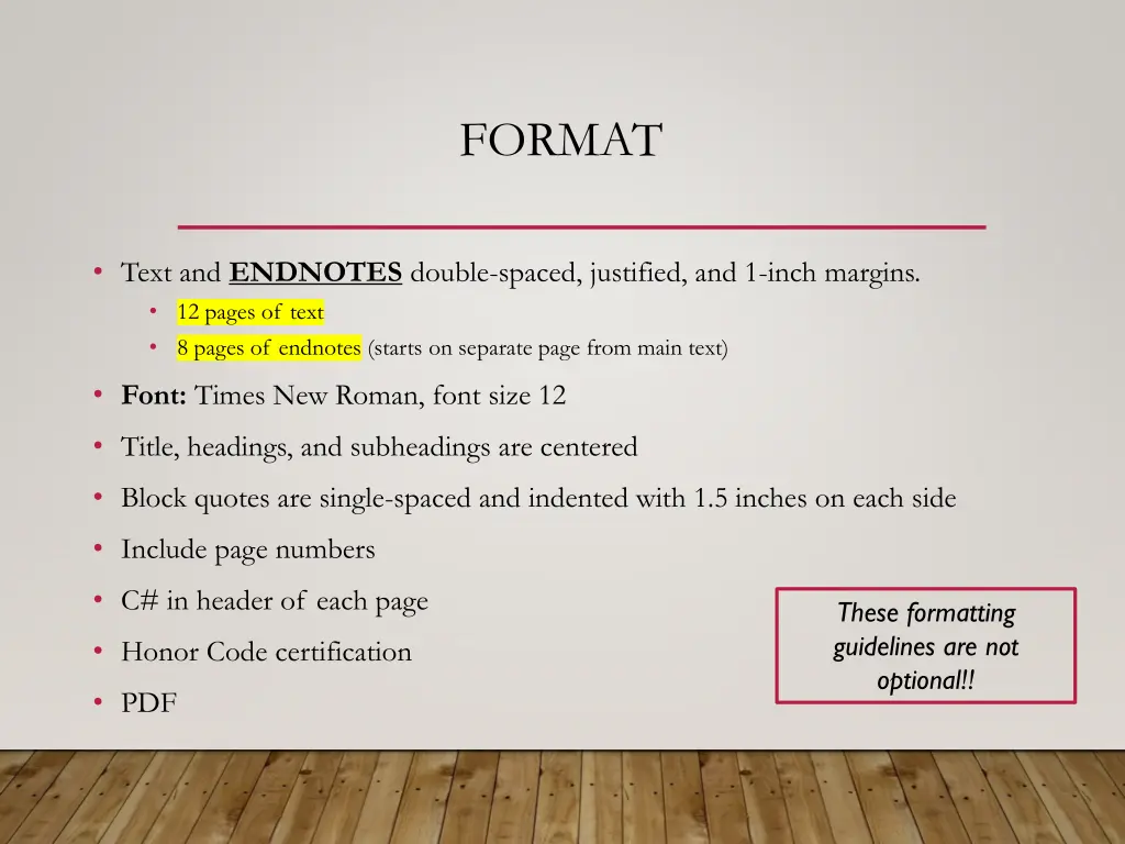 format