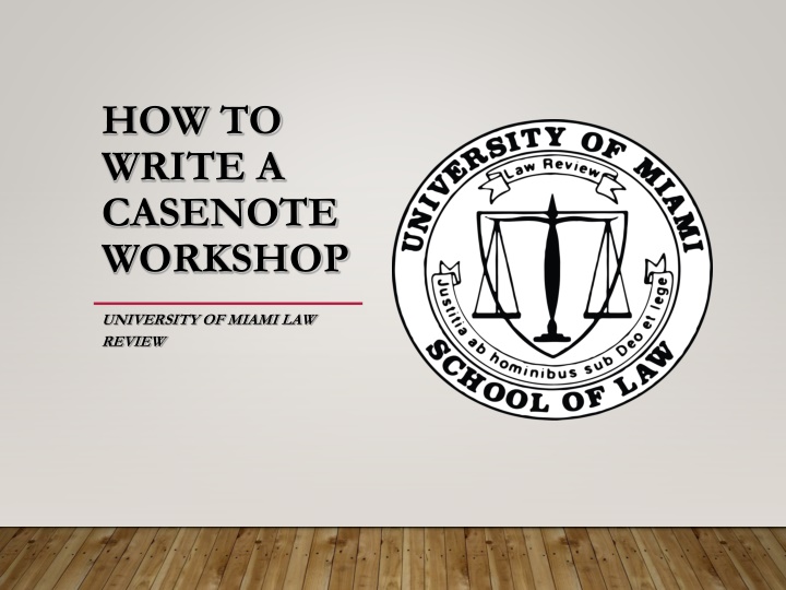 how to write a casenote workshop