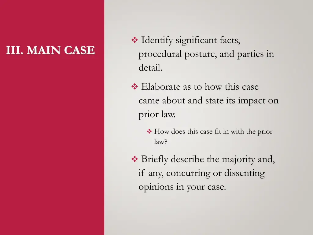 identify significant facts procedural posture