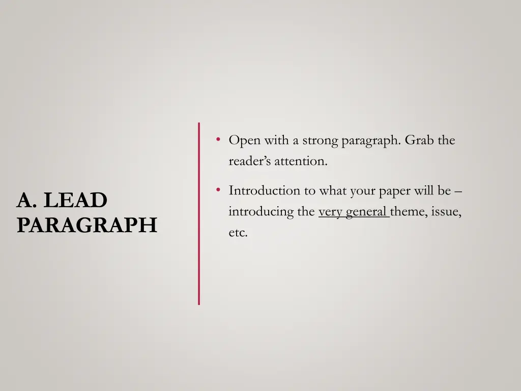open with a strong paragraph grab the reader