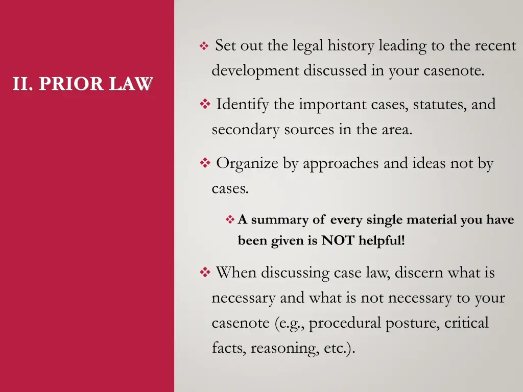 set out the legal history leading to the recent