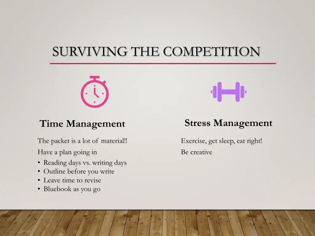 surviving the competition