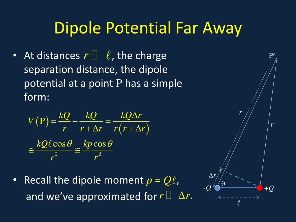 dipole potential far away