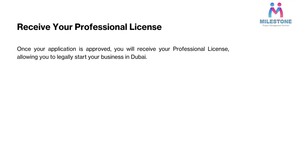receive your professional license