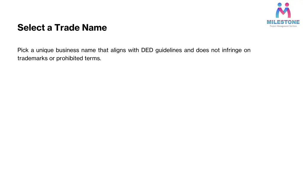 select a trade name