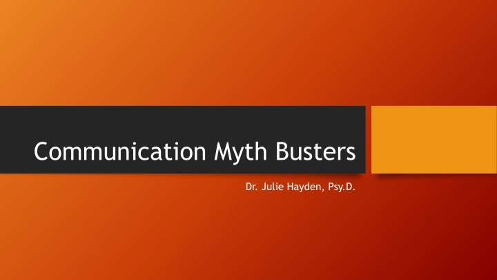 communication myth busters