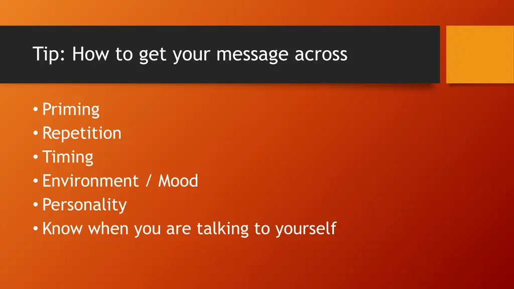 tip how to get your message across