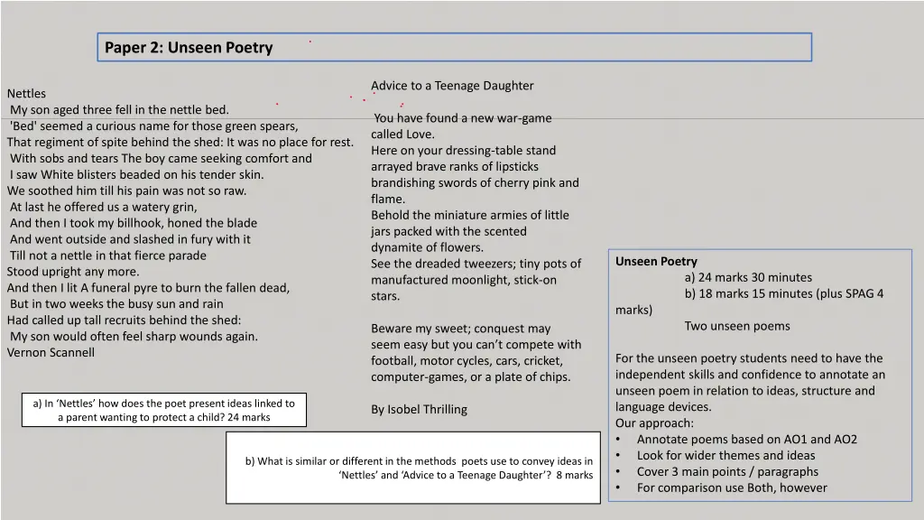 paper 2 unseen poetry