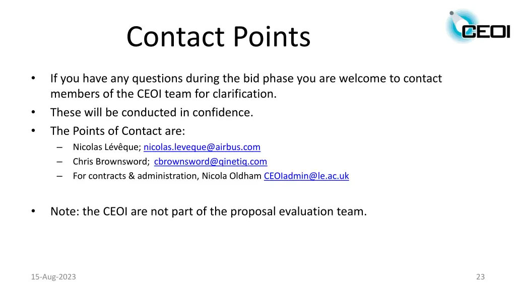 contact points