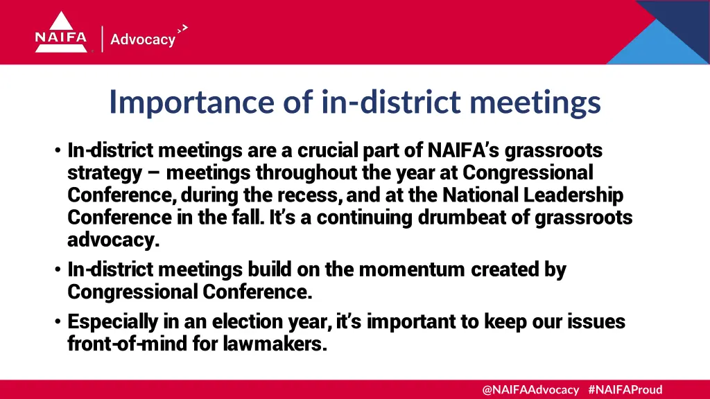 importance of in district meetings