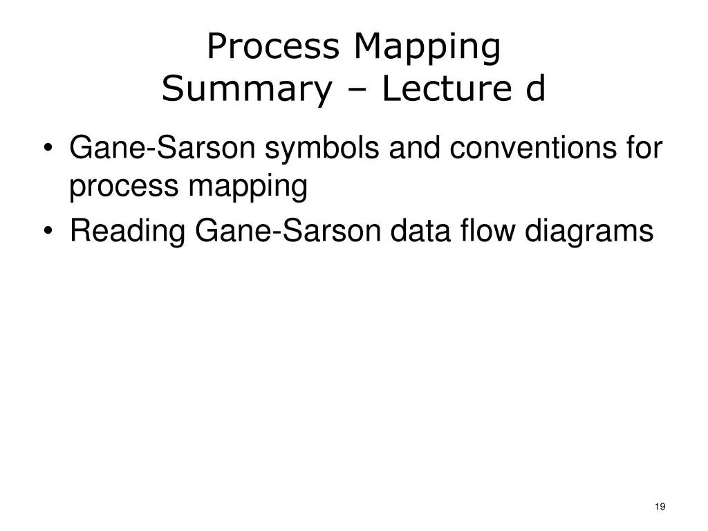process mapping summary lecture d