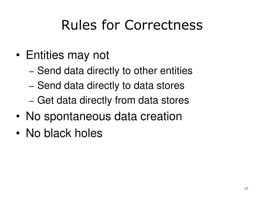 rules for correctness