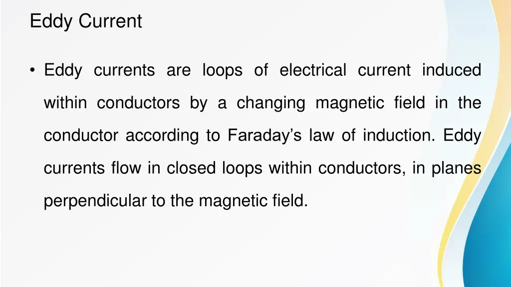 eddy current