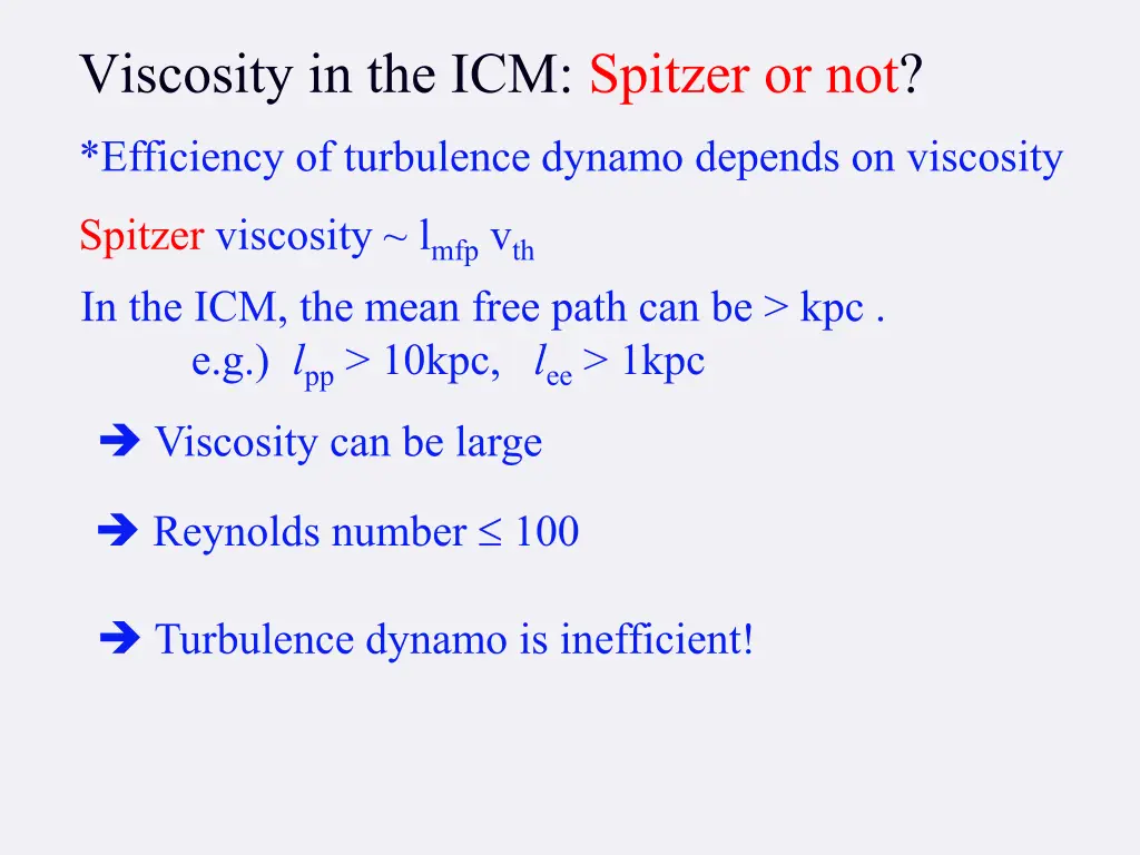 viscosity in the icm spitzer or not