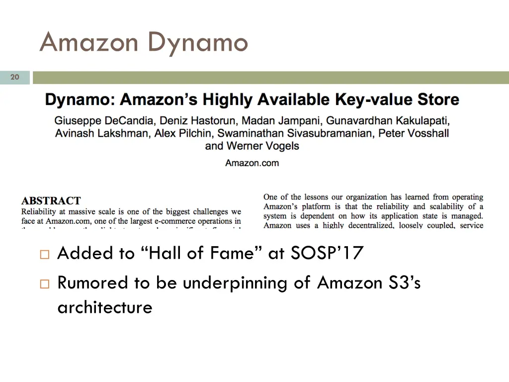 amazon dynamo