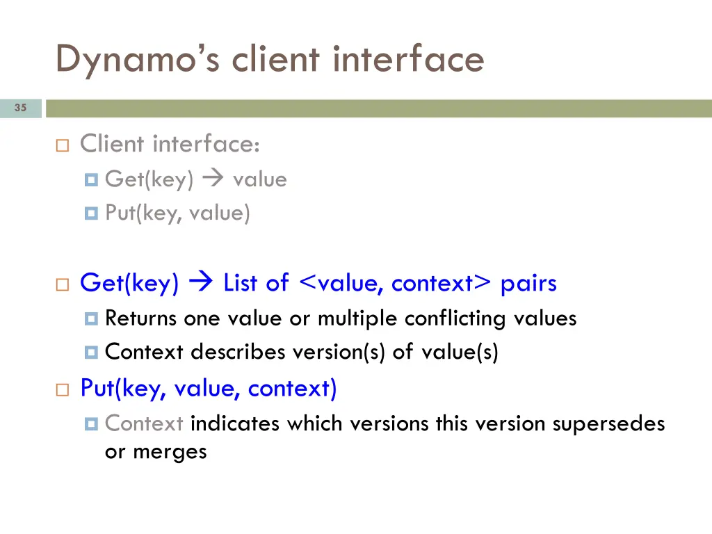 dynamo s client interface