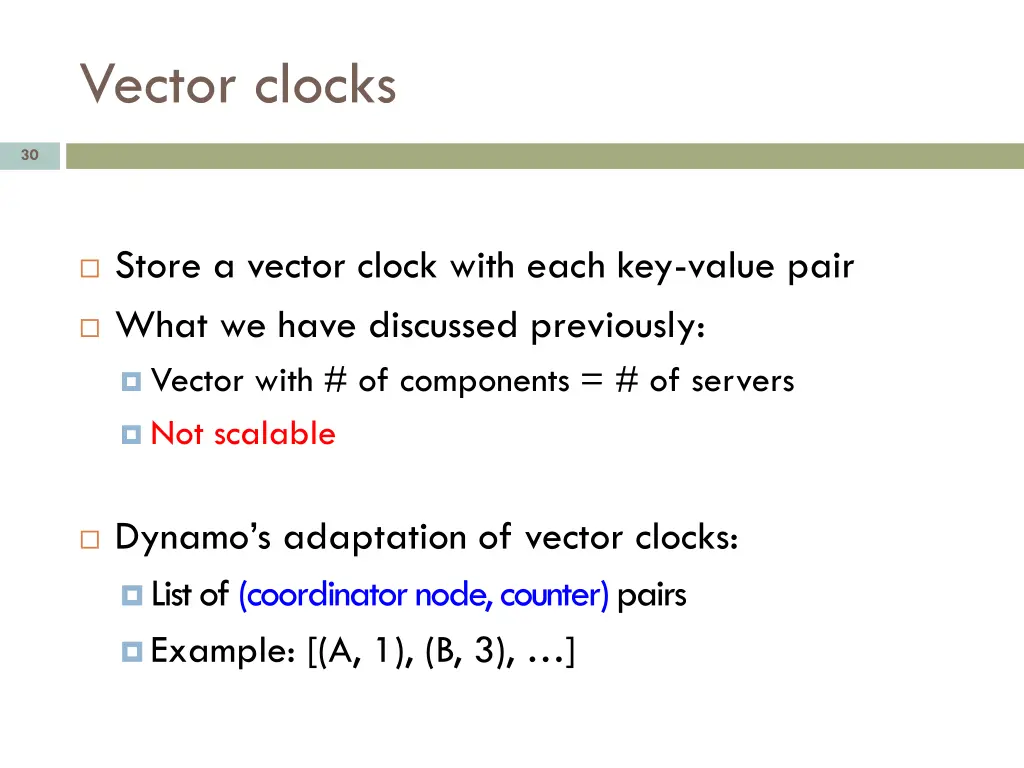 vector clocks