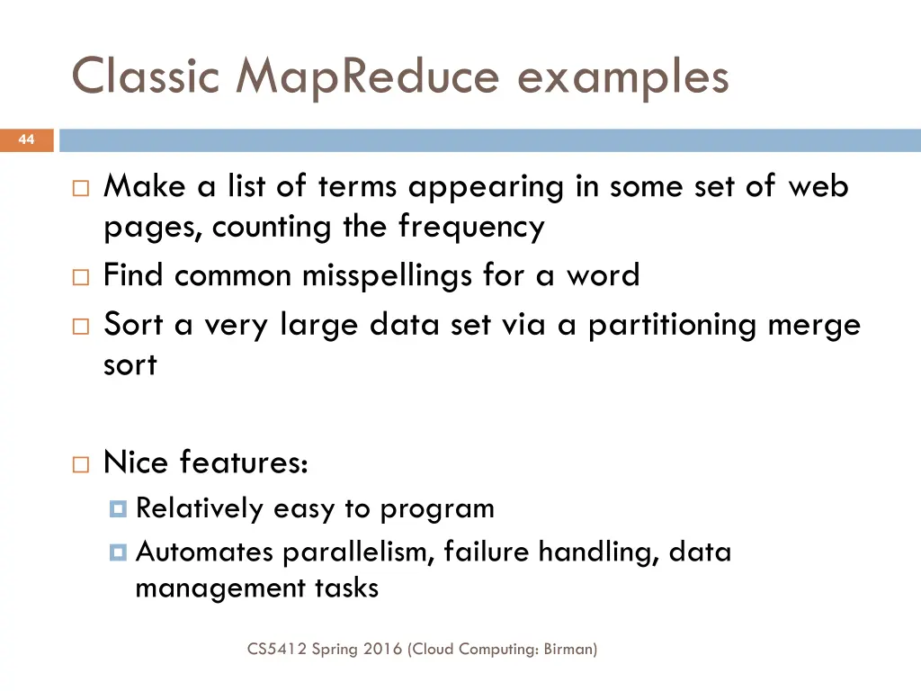 classic mapreduce examples