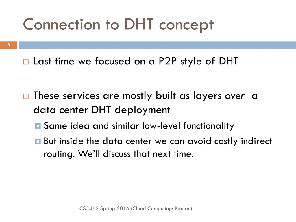 connection to dht concept