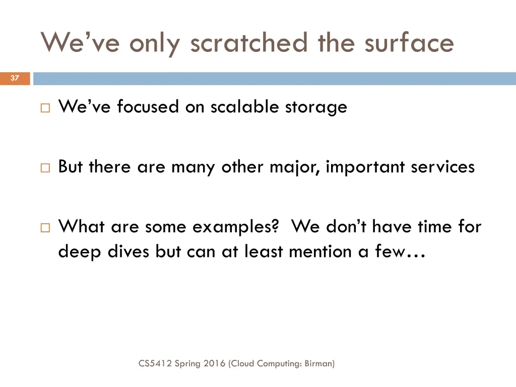 we ve only scratched the surface