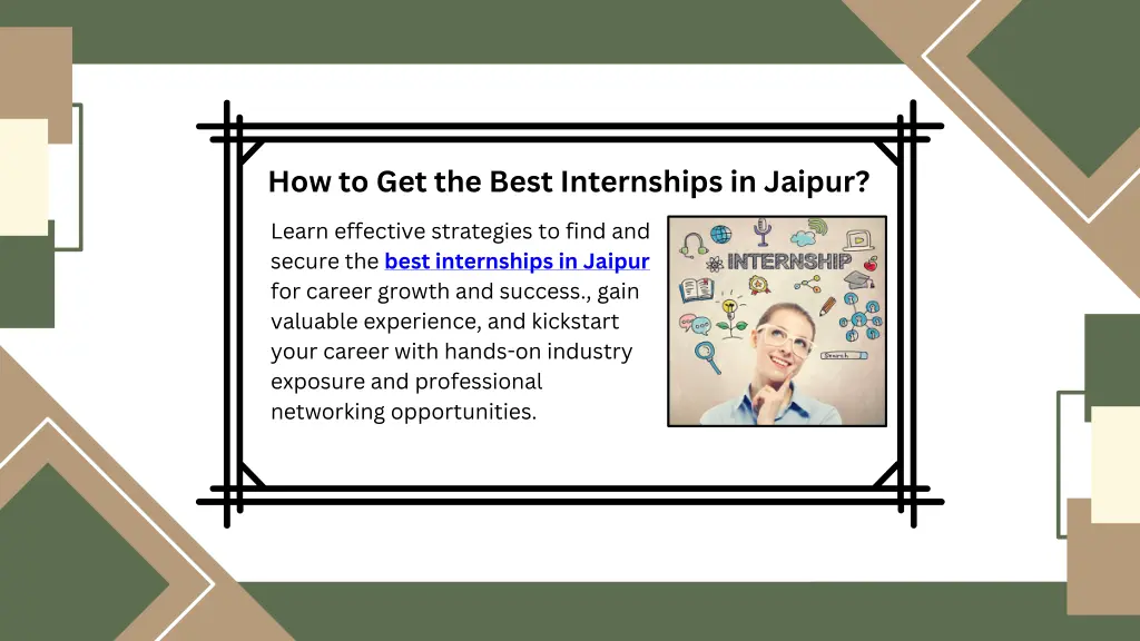 how to get the best internships in jaipur