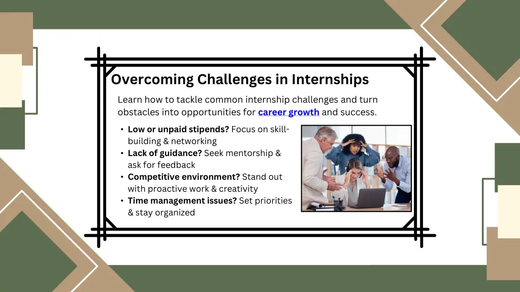 overcoming challenges in internships