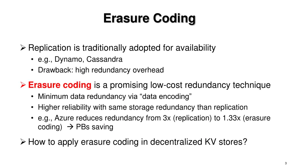 erasure coding