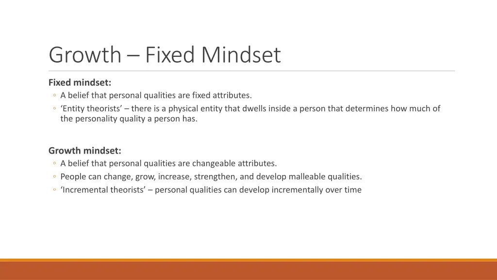 growth fixed mindset