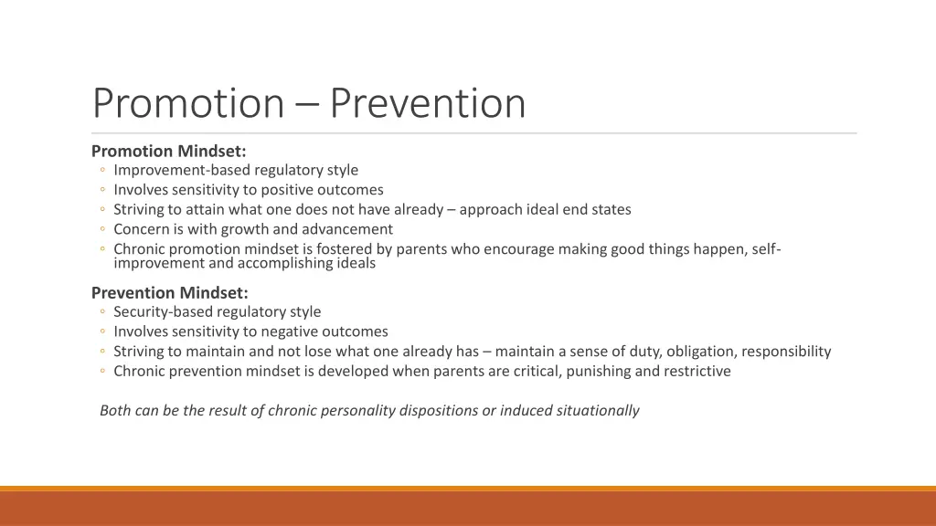 promotion prevention