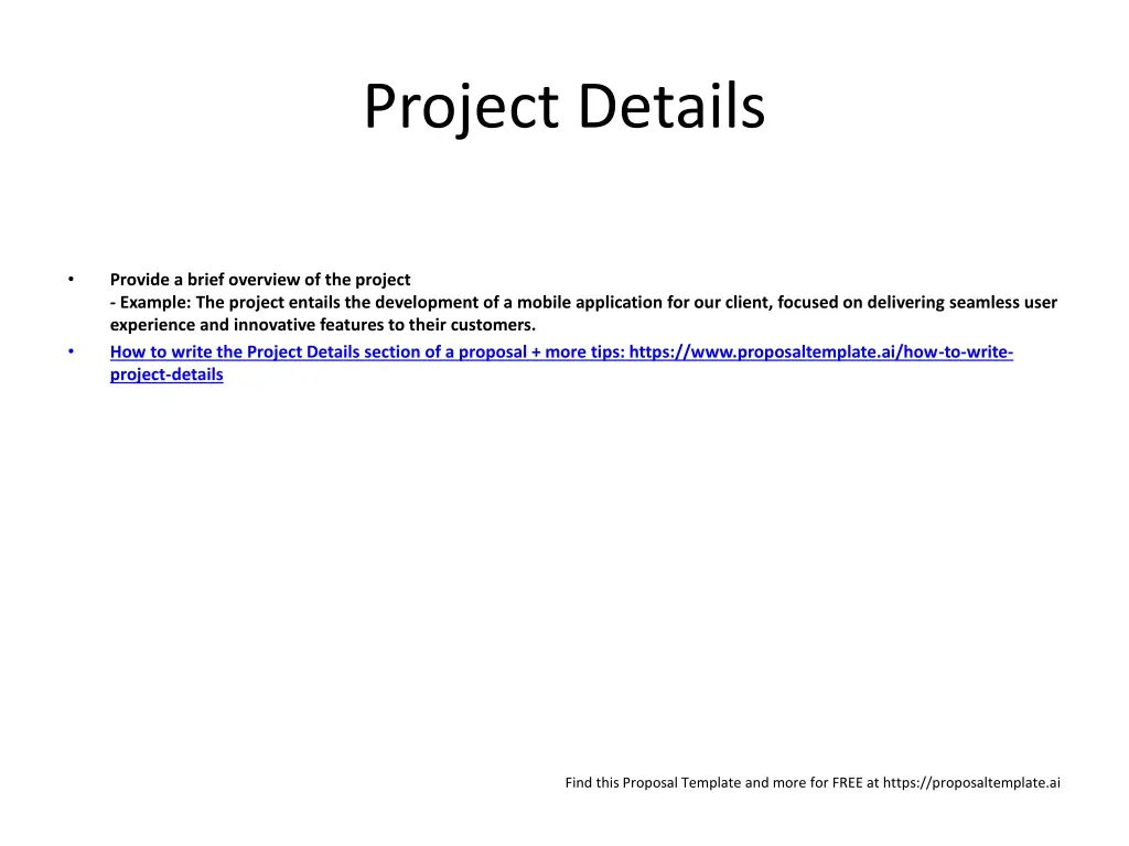 project details