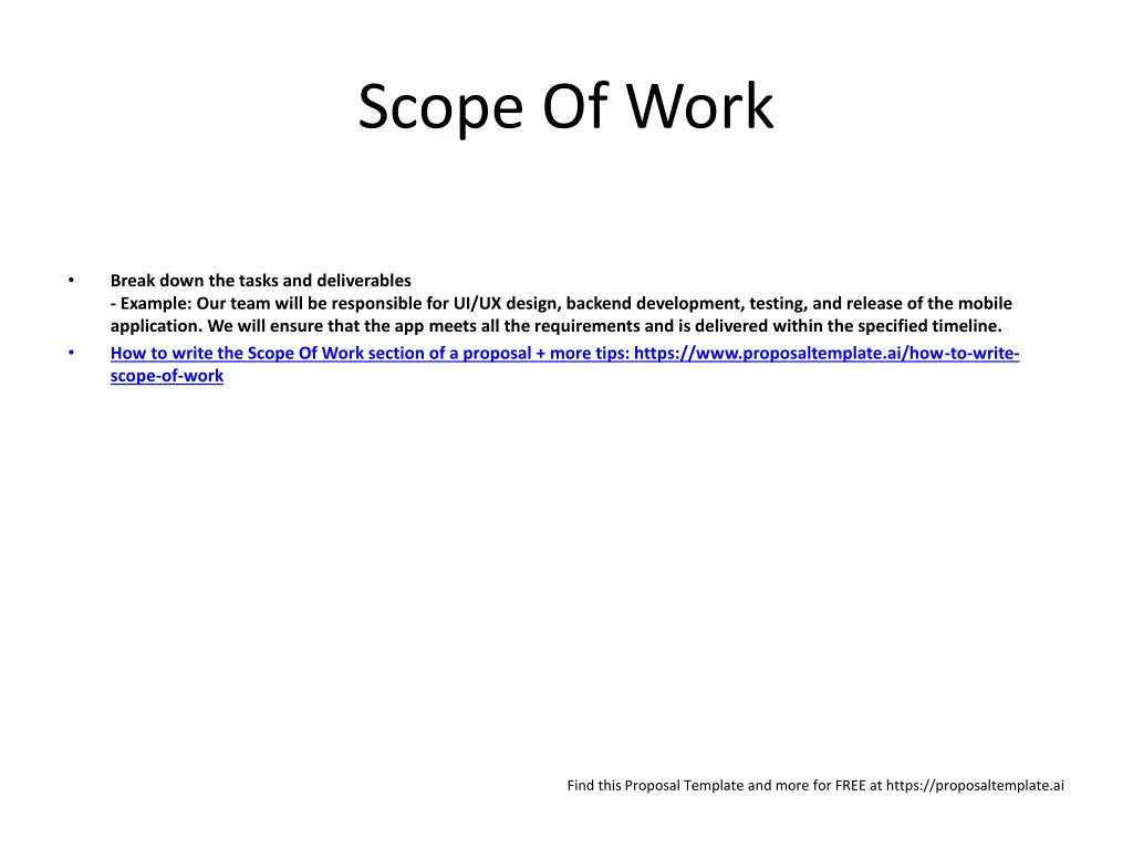 scope of work