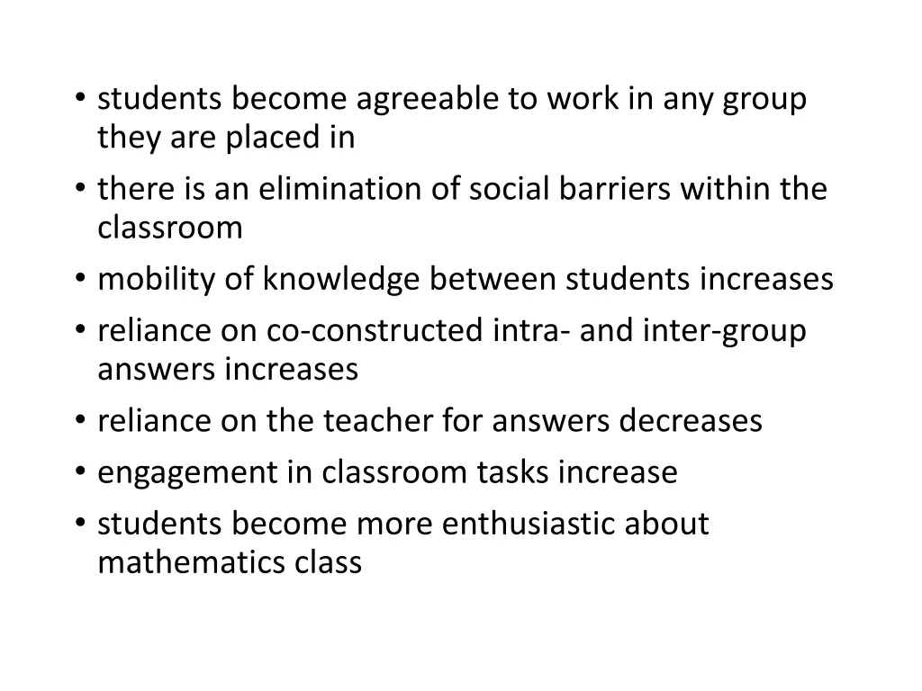 students become agreeable to work in any group