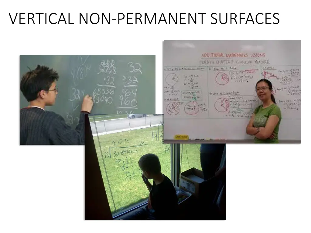 vertical non permanent surfaces