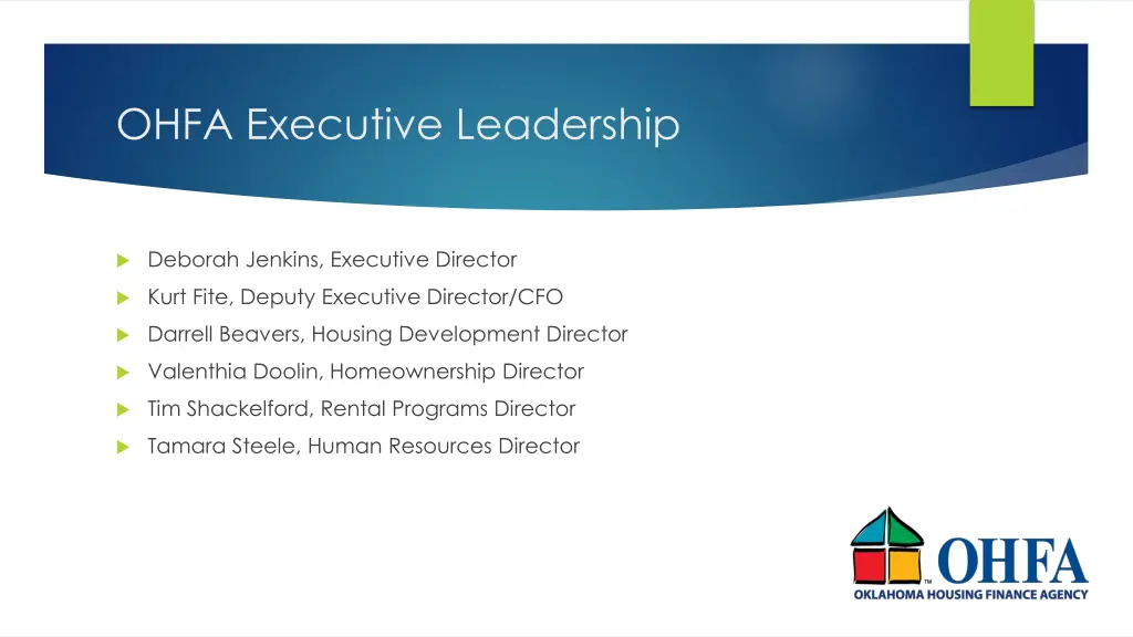 ohfa executive leadership