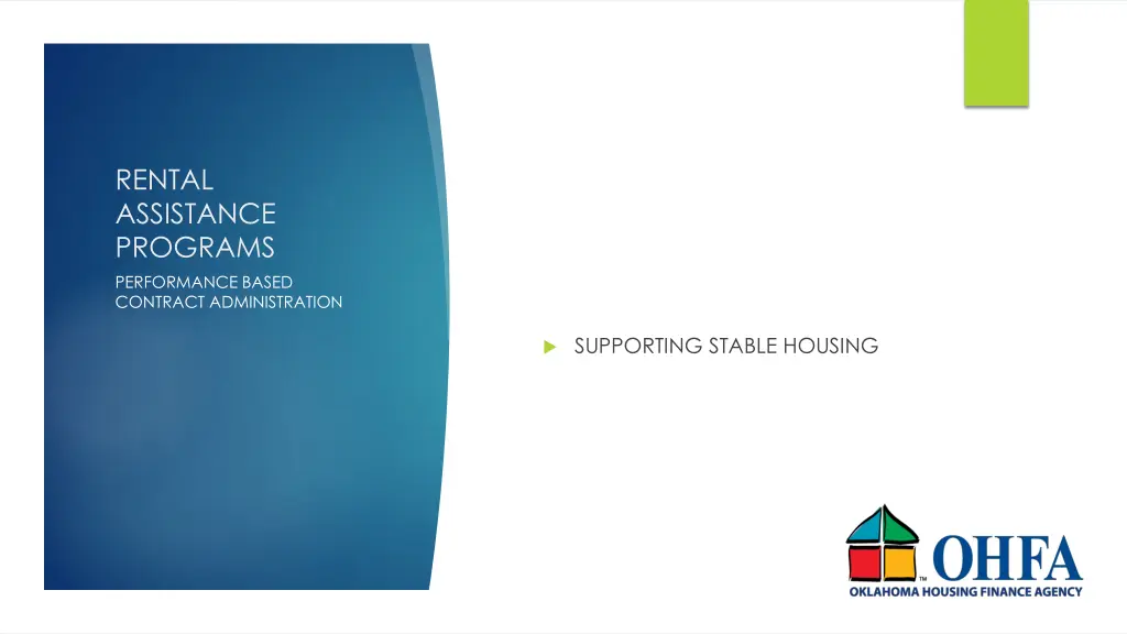 rental assistance programs performance based