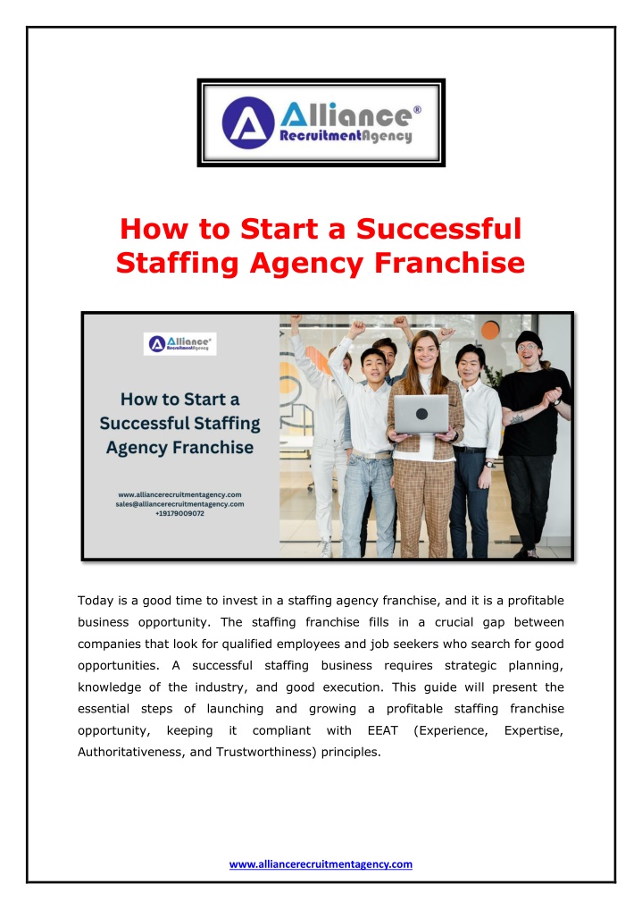how to start a successful staffing agency