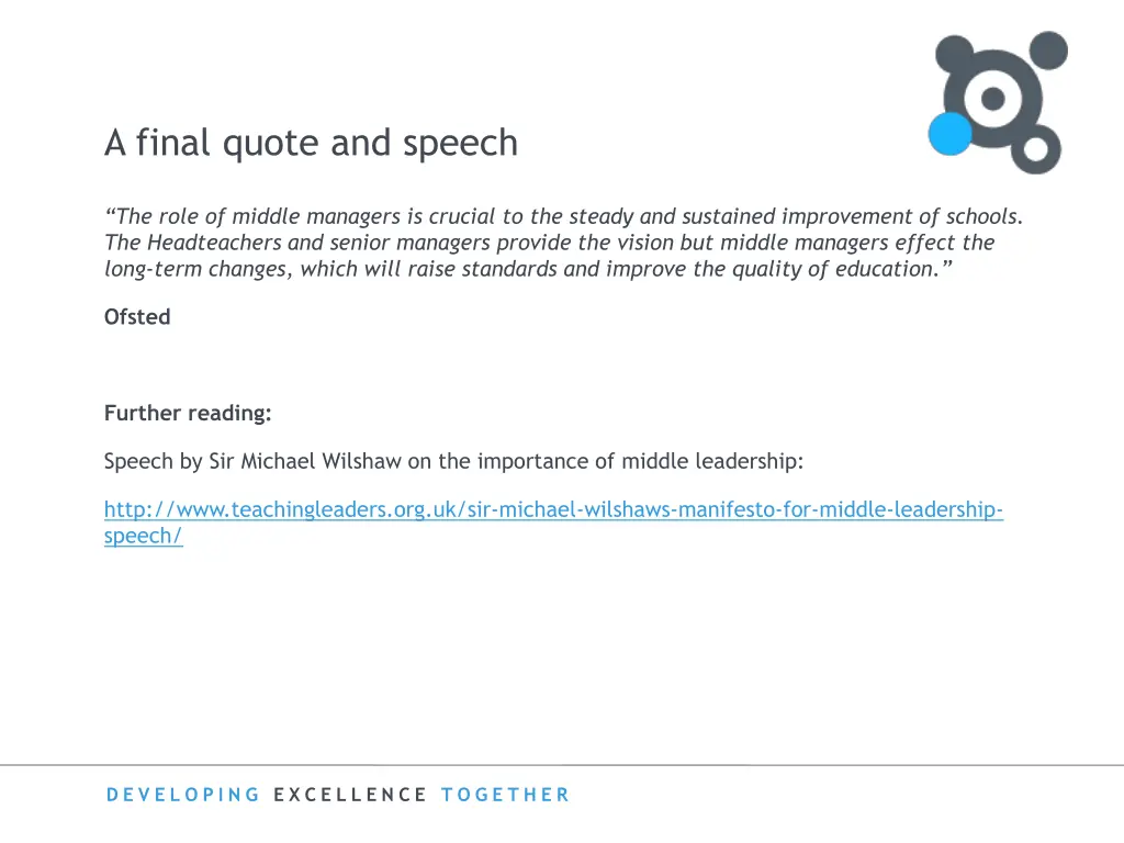 a final quote and speech