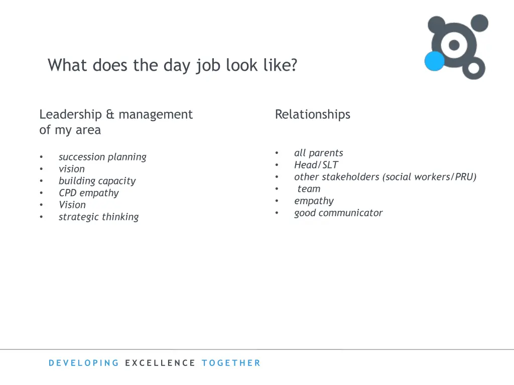 what does the day job look like 1