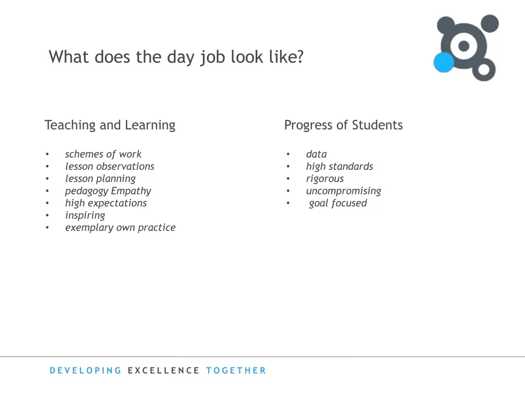 what does the day job look like
