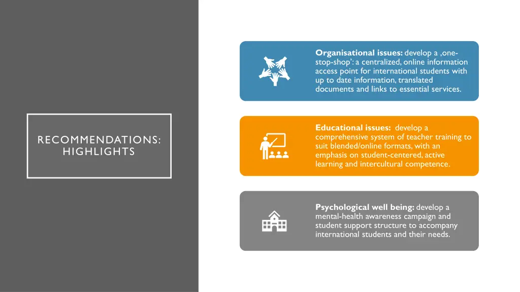 organisational issues develop a one stop shop