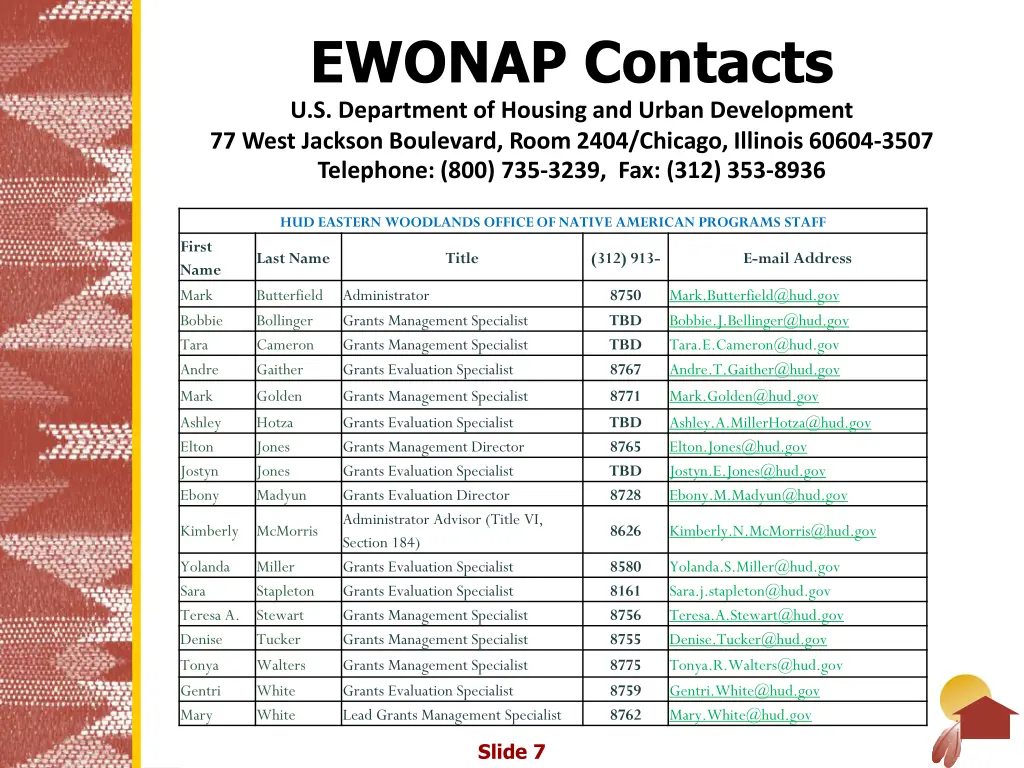 ewonap contacts u s department of housing